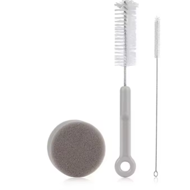Kit de limpieza Purafluye: cepillo grande, cepillo fino y esponja